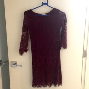 Charlotte Russe, lace maroon dress